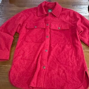 Wild Fable Men’s Shirt Jacket Maroon Red Size M Button Front Shacket